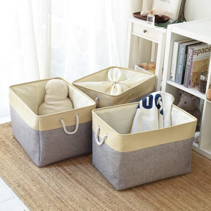 TheWarmHome Storage Baskets for Organizing, Extra Large-3Pack, 17.7L×13.8W×9.8H - Image 7