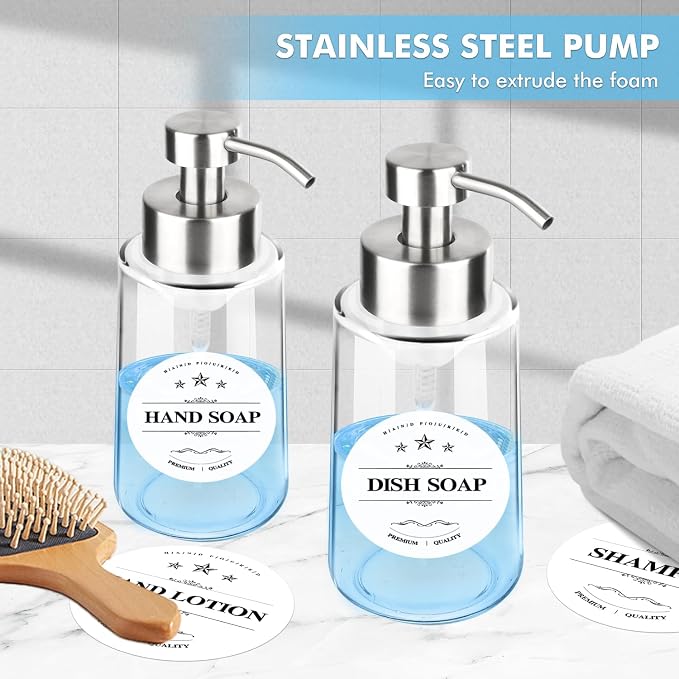 2 Pack Glass Foaming Soap Dispenser - Image 5