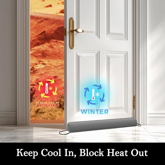 Sunolga 60" Door Draft Stopper Blocks Hot and Cold Air - Image 7