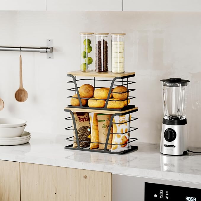 2 Pack Stackable Storage Laundry Kitchen Organizers, Wall Mount Trash Bag Holder - Image 4