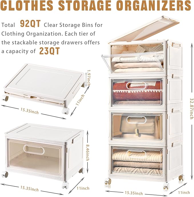 4-Tier Stackable Storage Bins - Image 2