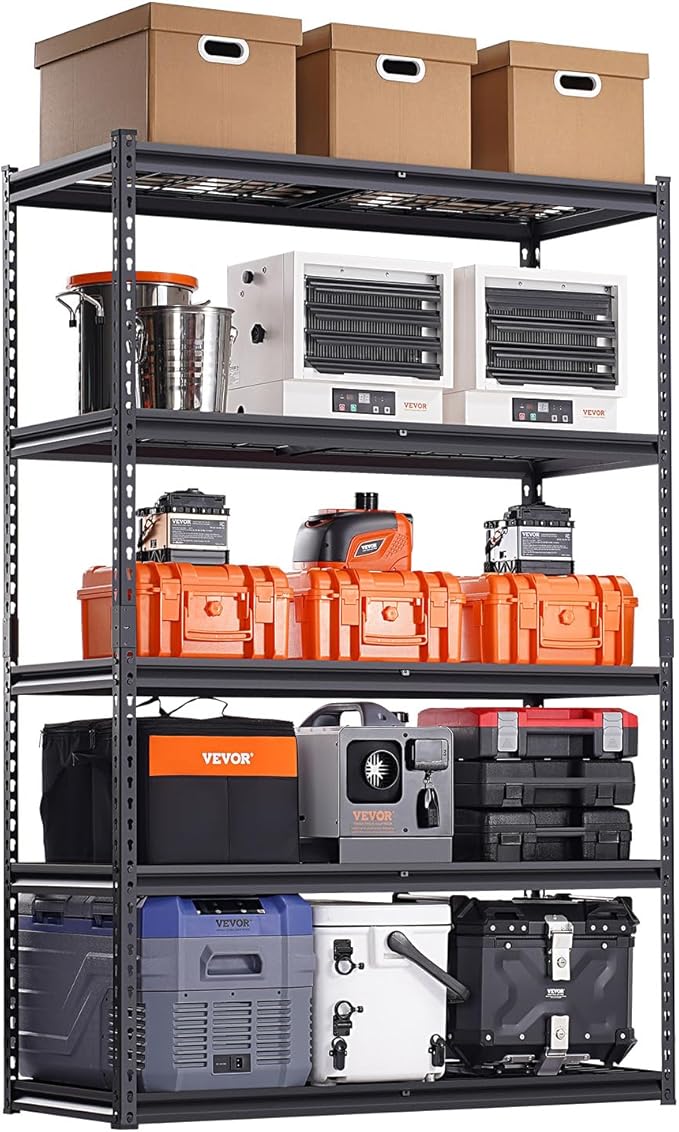 VEVOR Storage Shelves, 3000 lbs, 5 Tier Heavy Duty Garage Shelving, by VEVOR