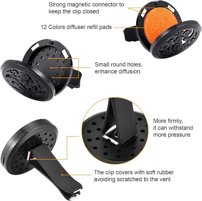 2 Pieces 316L Car Aromatherapy Oil Diffuser Air Freshener - Image 3