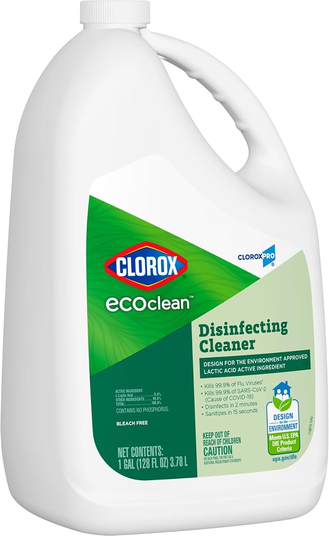 Clorox CloroxPro EcoClean Disinfecting Cleaner Refill, 128 Fluid Ounces - Image 11