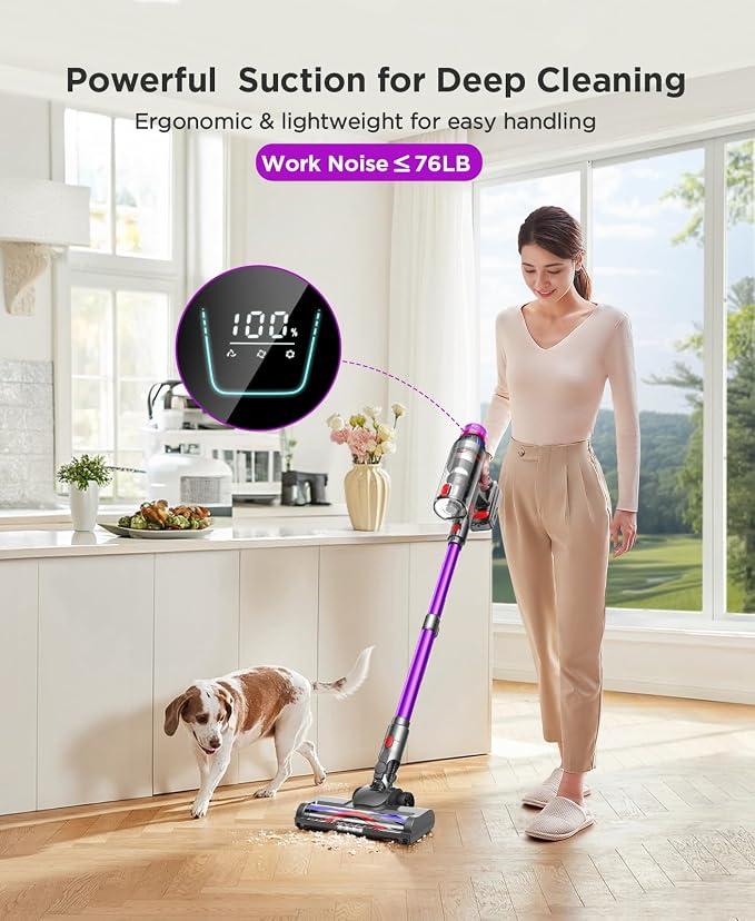 Cordless Stick Vacuum Cleaner - 550W Powerful Cordless Vacuum - Image 5