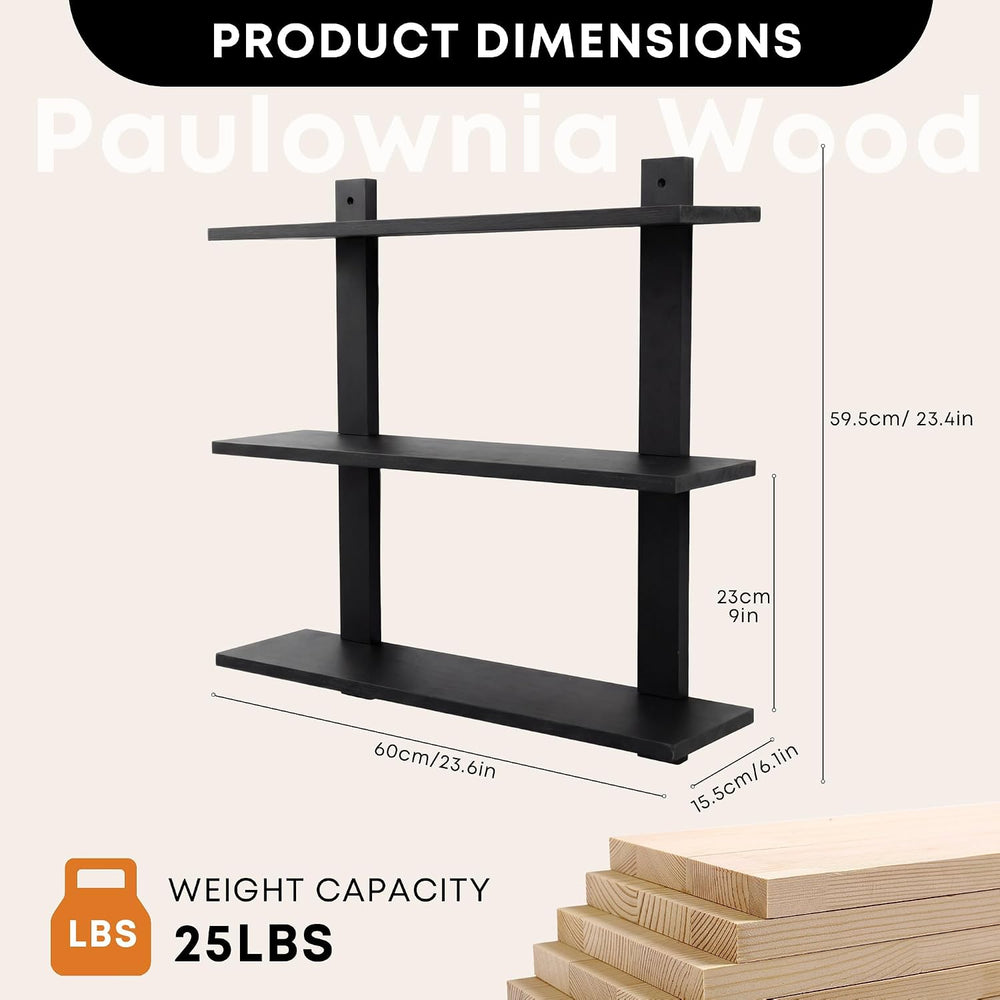 3 Tier Wall Shelves,Decorative Floating Shelf for Wall,Hanging Display Unit