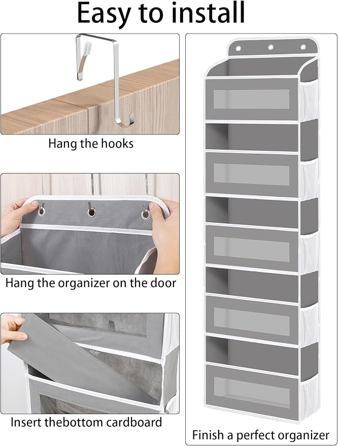 Over The Door Organizer, 5 Shelves Closet Door Hanging Organizer - Image 4