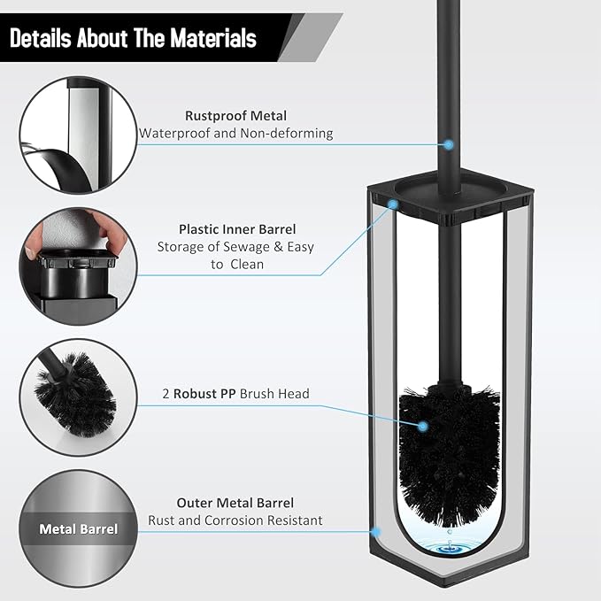 Stainless Steel Toilet Bowl Brush and Holder - Image 3