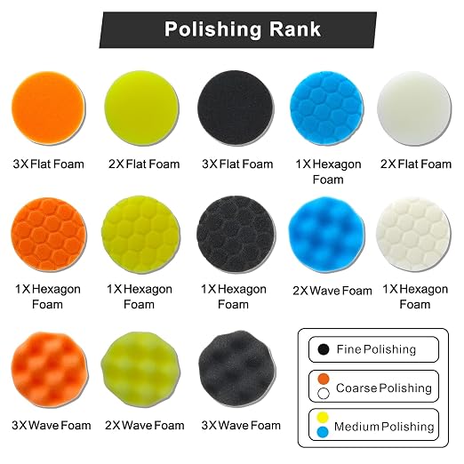 Car Foam Polishing Buffing Kit, Polishing Buffing Pads, Wool Pads, Polishing & - Image 2