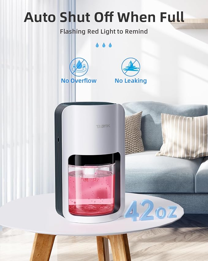 TABYIK Dehumidifiers for Home, 42oz Dehumidifier for Bathroom, Dehumidifiers - Image 5