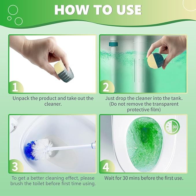 Toilet Bowl Cleaner Tablets, Automatic Toilet Bowl Cleaners, Long-Lasting - Image 4