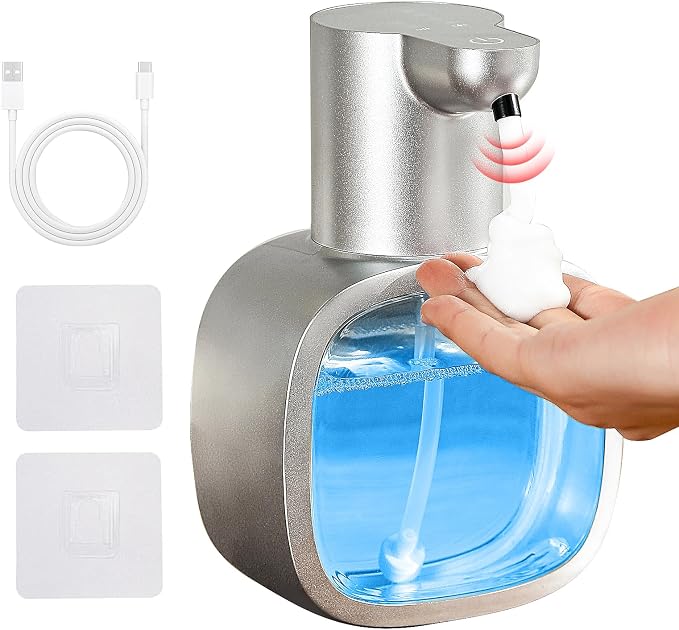 Automatic Foaming Soap Dispenser, 17oz/500ml Touchless Rechargeable by DODOMEKIA