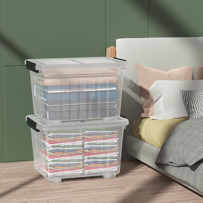 30 Quart Plastic Clear Storage Bin