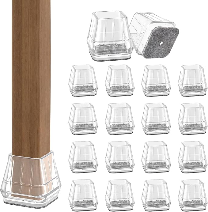 24PCS Square Chair Leg Floor Protectors by Violibar