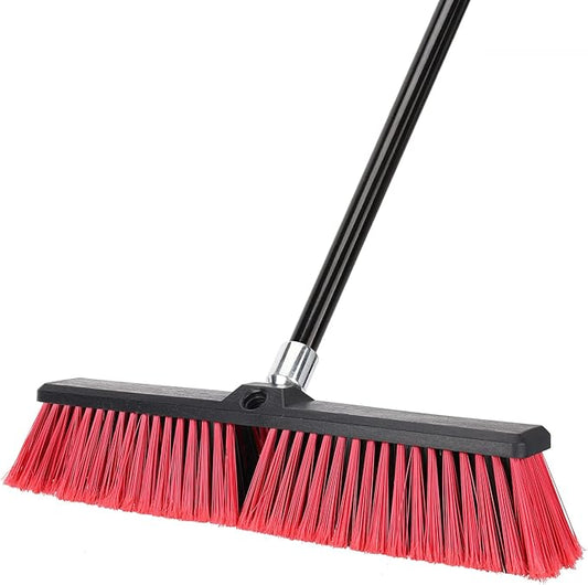 18 inches Push Broom Outdoor Garden Broom by KeFanta