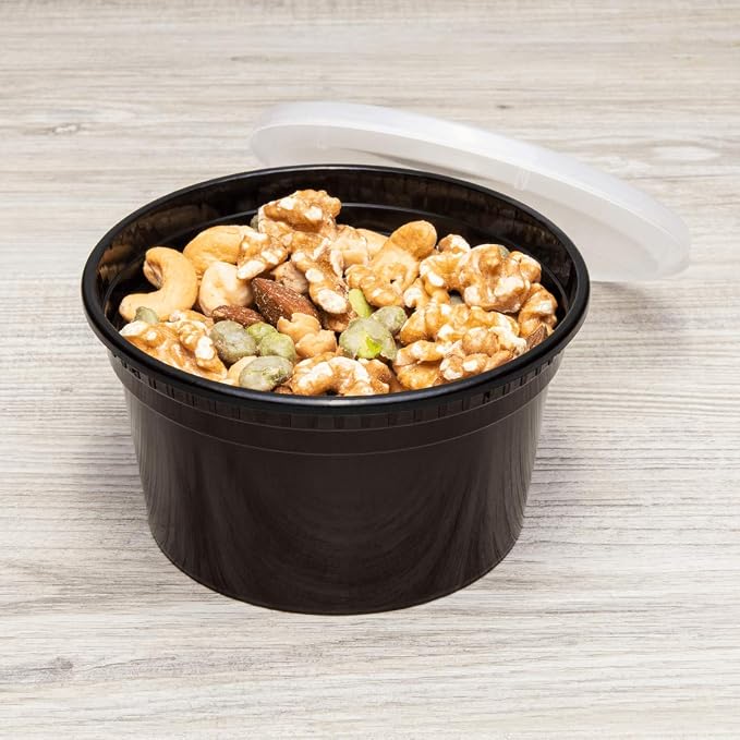 Karat [12oz - 240 ct Black PP Injection Molded Round Deli Containers - Image 3