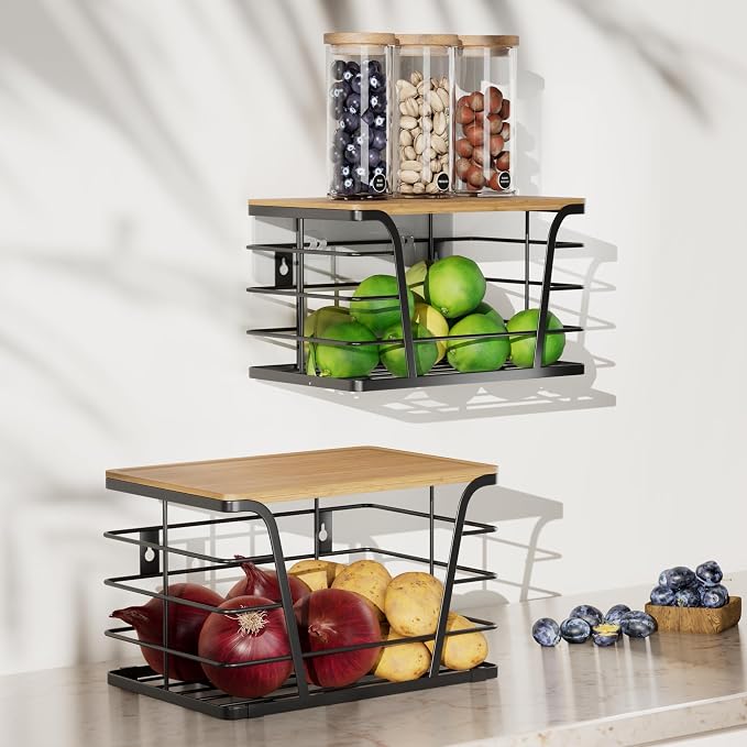 2 Pack Extra Large Pantry Storage Organizers, Pantry Baskets organization - Image 3