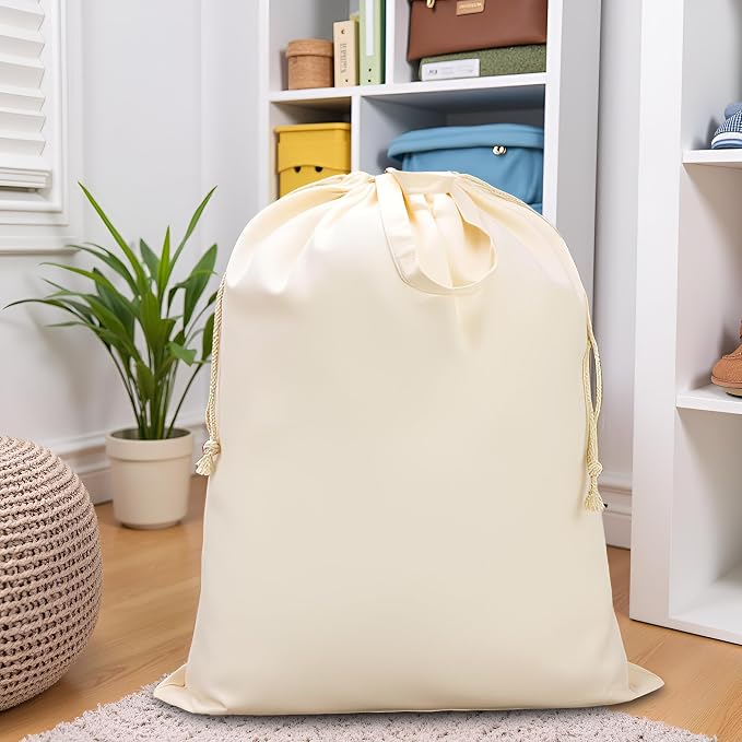 Canvas Laundry Bag 33"x 35", Thick Cotton Laundry Bag - Image 8