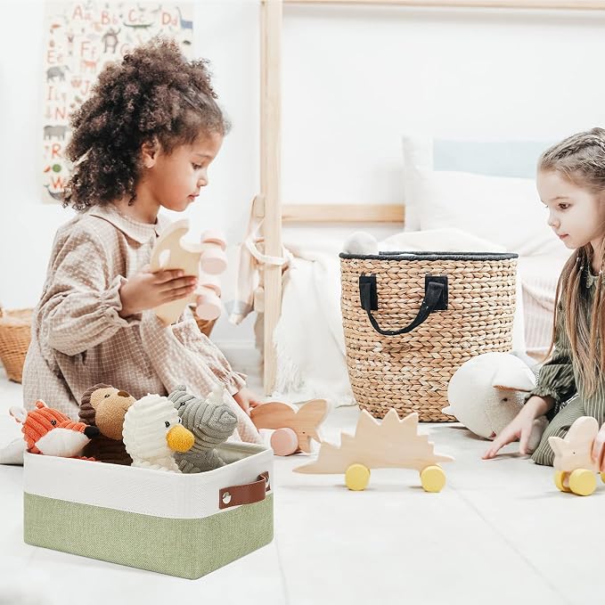 DULLEMELO Small Storage Basket, Fabric Collapsible Gift Storage Basket - Image 7