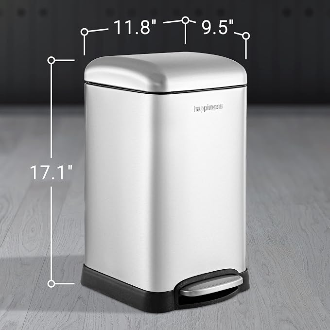 happimess HPM1012A Betty Retro Mini 3.2-Gallon Step-Open Trash Can - Image 6
