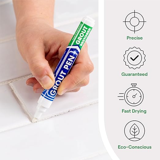 Grout Pen White Tile Paint Marker: Waterproof Grout Paint, Tile Grout Colorant - Image 2