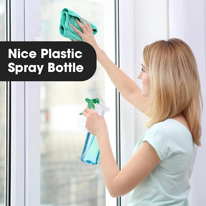 Eccliy 12 Pcs 16 Oz Plastic Spray Bottle, Adjustable Empty Reusable Sprayer - Image 3