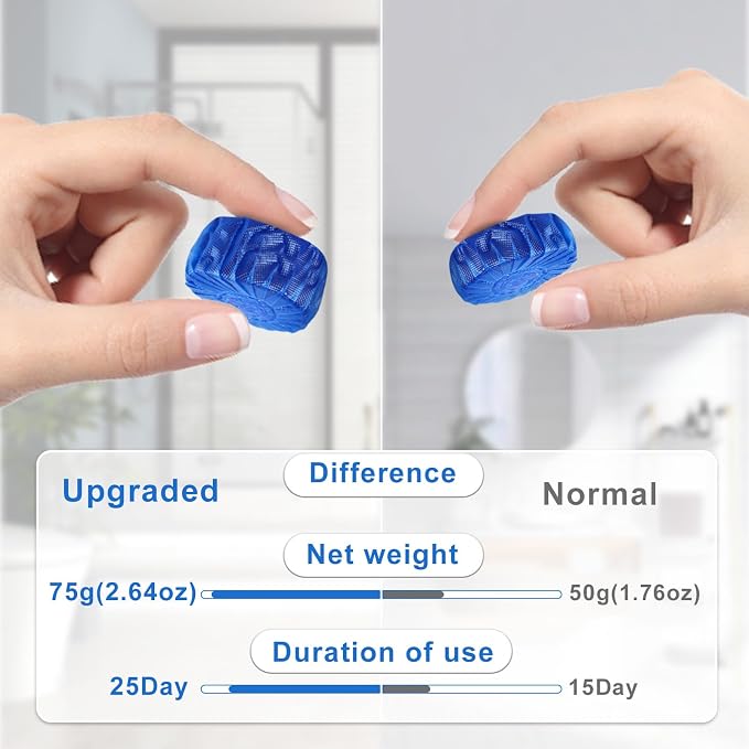 Toilet Bowl Cleaner Tablets 32 Packs-85oz, Ultra-Clean Blue Cleaners - Image 4
