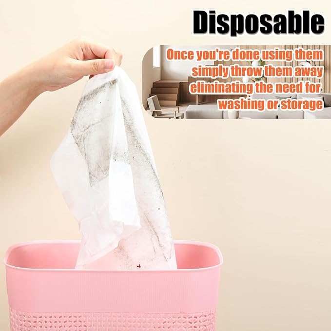 100 Counts Sweeper Wet Mopping Cloths 17.7 x 11.8'' X Large Wet Mop Pads - Image 6