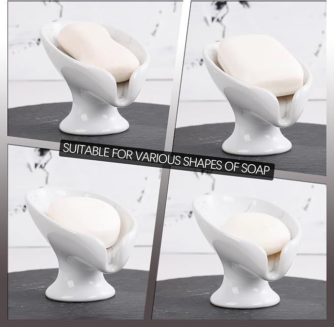 Soap Dish, Self Draining Bar Soap Holder - Image 6