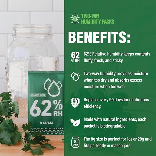 Humboldts Secret 62% Humidity Packs RH 2-Way | Moisture Absorber & Regulator - Image 2