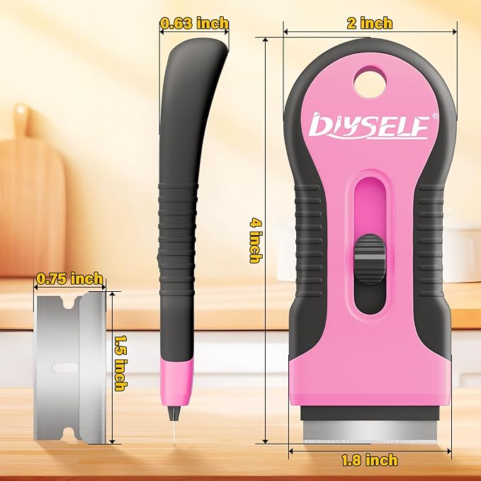 DIYSELF 2 Pack Razor Blade Scraper, Enhanced Razor Scraper, Razor Blade Scraper - Image 6