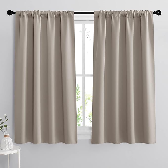 RYB HOME Small Window Curtains for Kitchen, Thermal Insulated Privacy Shades by RYBHOME