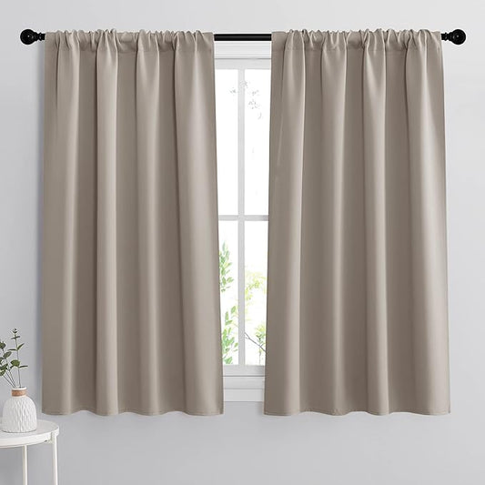 RYB HOME Small Window Curtains for Kitchen, Thermal Insulated Privacy Shades by RYBHOME