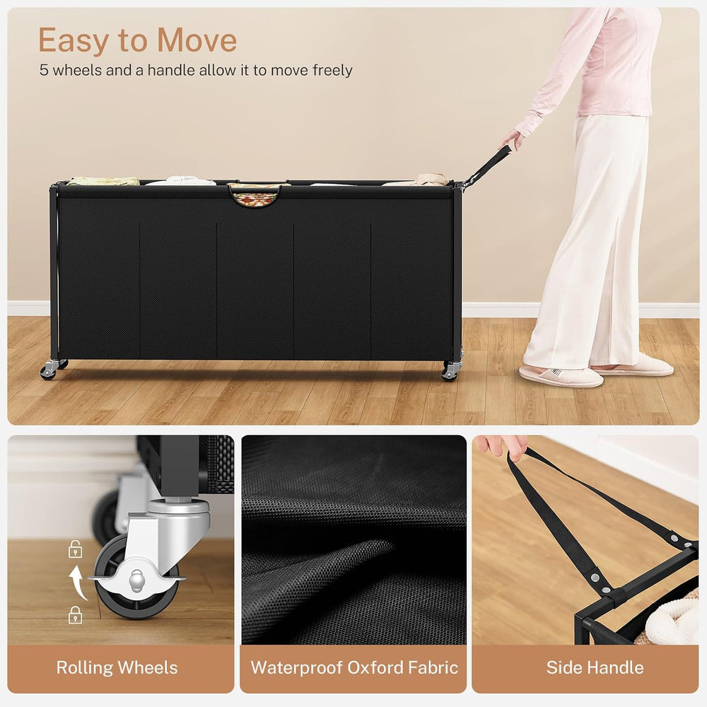 Laundry Sorter, Rolling Laundry Hamper with 5 Section Pul-Out Bags, Laundry B...
