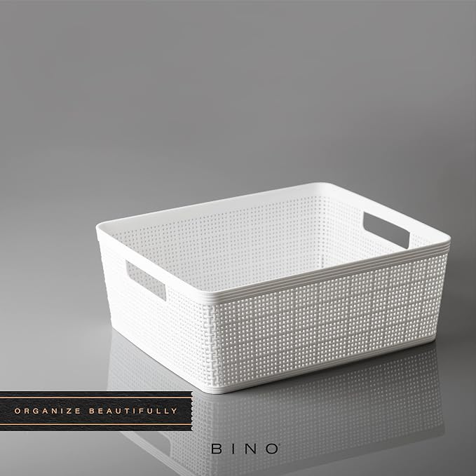 BINO | Woven Plastic Basket | Medium, Space - Image 6