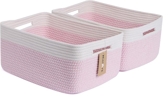 Large Storage Baskets for Shelves, Closet Organizers Bins for Clothes Blanket by MiniArkStorageBasketsHome