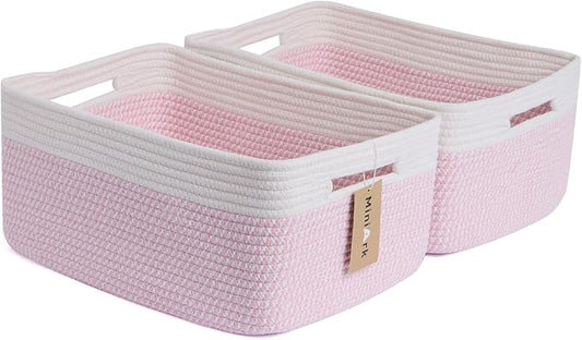 Large Storage Baskets for Shelves, Closet Organizers Bins for Clothes Blanket by MiniArkStorageBasketsHome