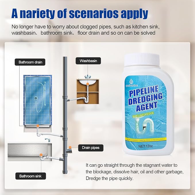 Pipeline Dredging Agent, Drain Clog Remover, Powerful Unclog Sink Drain Cleaner - Image 3
