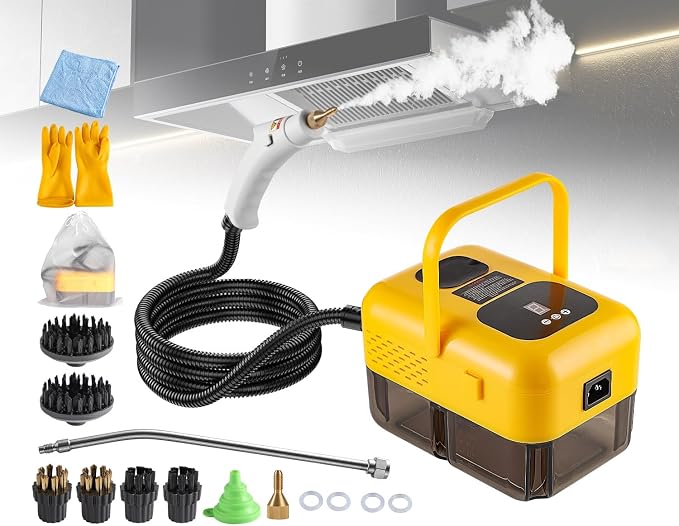 Steam Cleaner for Home, Handheld 2500W High Pressure Steamer for Cleaning by Foandbevi