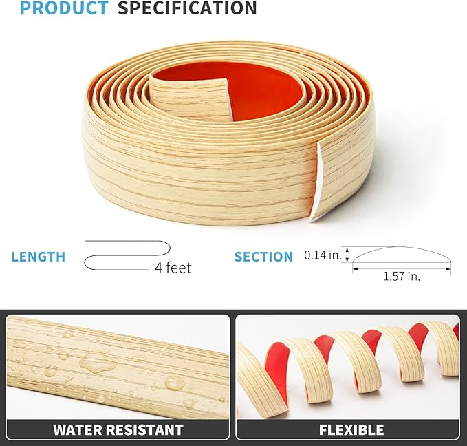 Art3d Self Adhesive Vinyl Floor Transition Strip Laminate Floor Strip Floor - Image 5