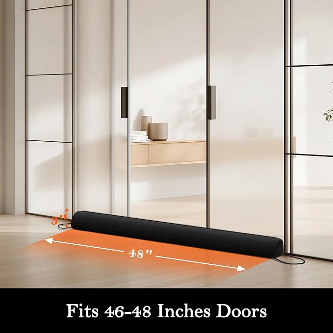 Sunolga 48" Door Draft Stopper Blocks Hot and Cold Air - Image 2