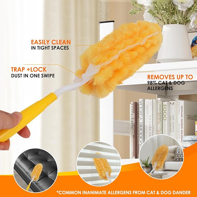 50 Count Duster Refills, Static Dust Removal Brush Disposable Replacement Head - Image 2