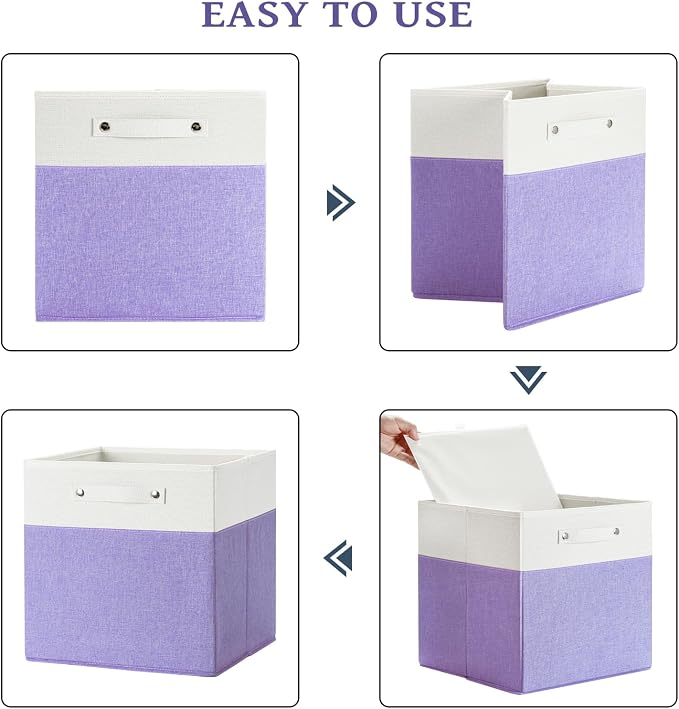 13 x 13 Inch Fine Linen Storage Bins - Image 4