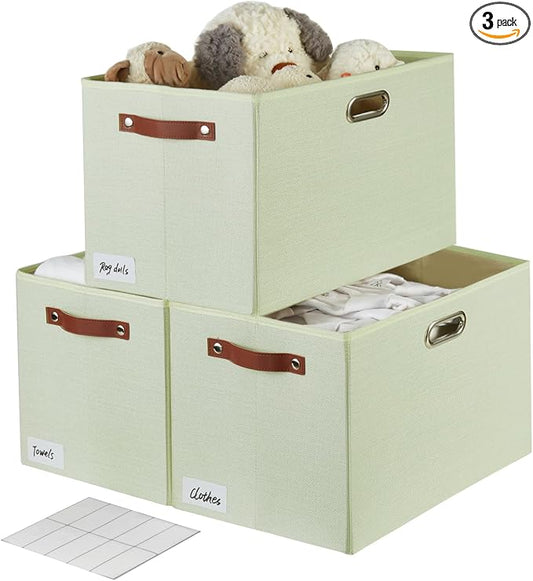 3-Pack Foldable Fabric Storage Bins by Bagnizer