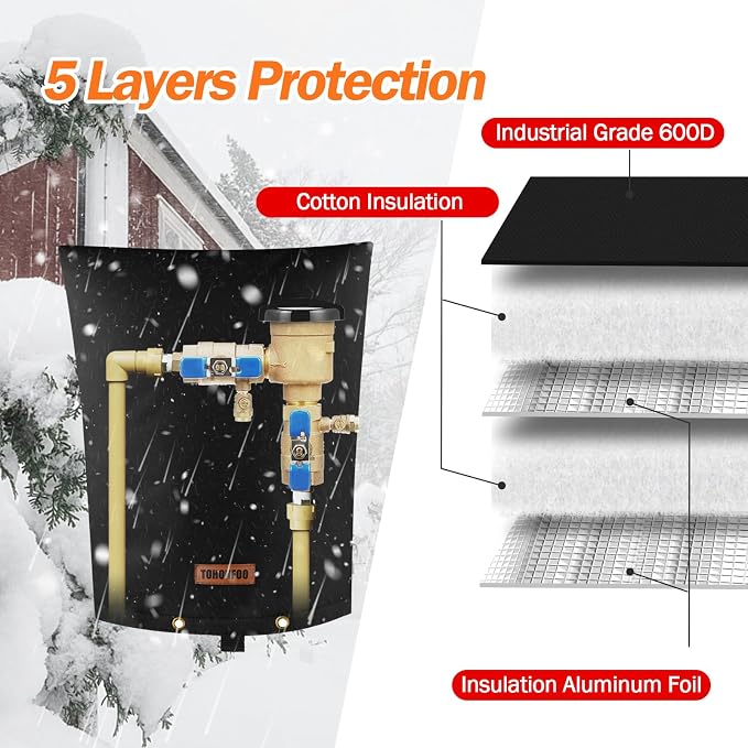 TOHONFOO Backflow Preventer Pipe Insulation Cover - Image 5