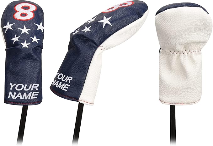 Blue and White Stars Hybrid Iron Head Covers - Image 4
