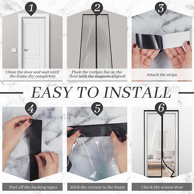 Amylove Zipper 60 x 102 Inch Dust Barrier Door Kit Construction Door Barrier 5 - Image 4