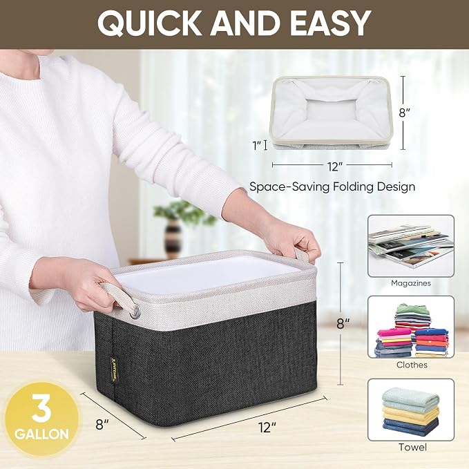 BALEINE 2 Pack Fabric Storage Bins - Image 8