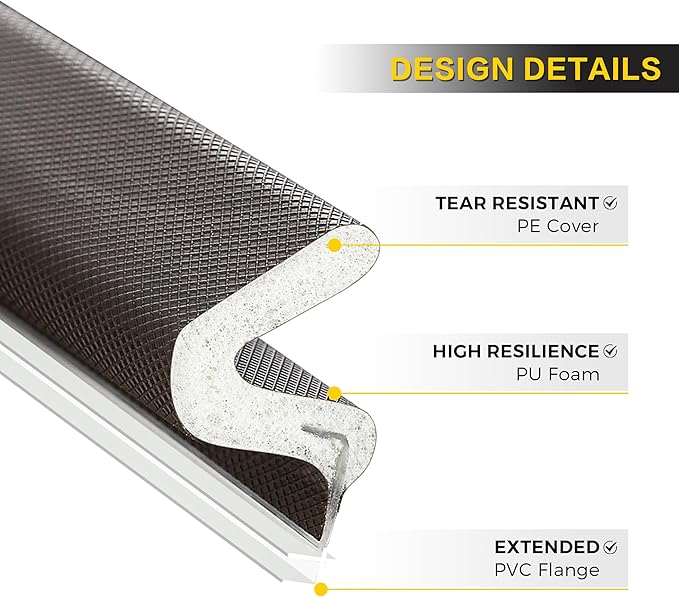 Weather Stripping Door Seal Strip Soundproof Q Foam Weather Stripping - Image 9