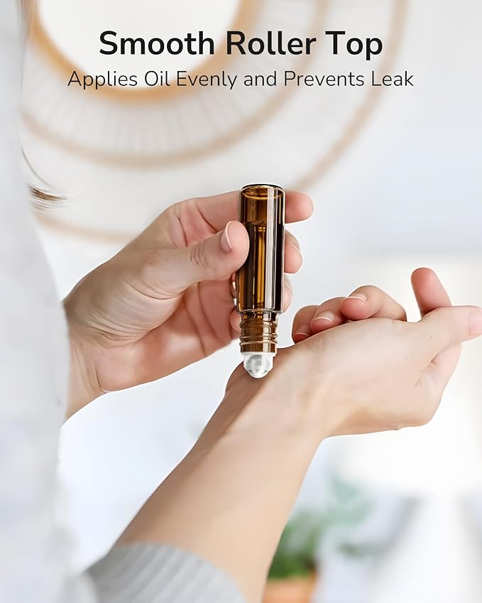 ULG 48-Pack Essential Oil Roller Bottles 10ml, Empty Bottles - Image 2